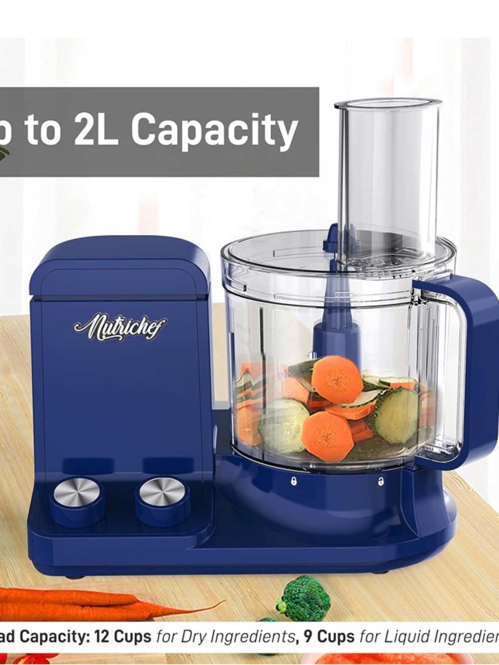 12-Cup Food Processor in Dark Purple